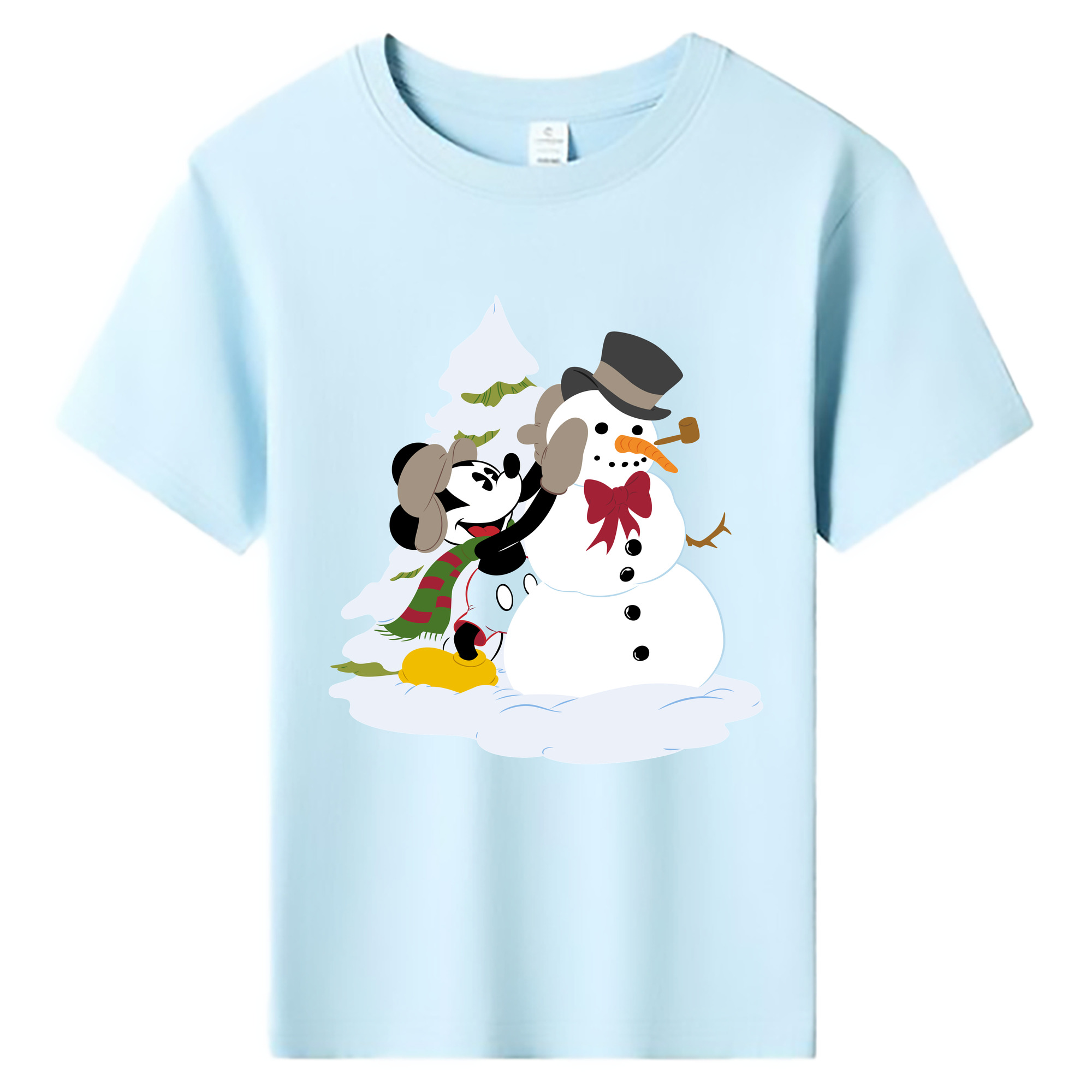 ミッキーマウス Mickey Mouse 綿100％キッズTシャツ（フロントプリント）